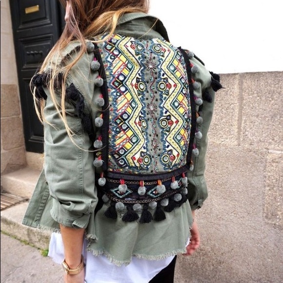 embellished jacket zara